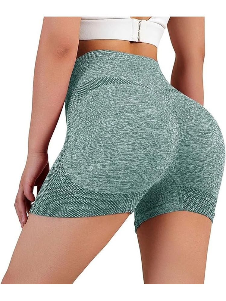 BRACHY Yoga Shorts Spandex Shapewear High Waisted Booty Scrunch Workout Shorts (M)-picture-8