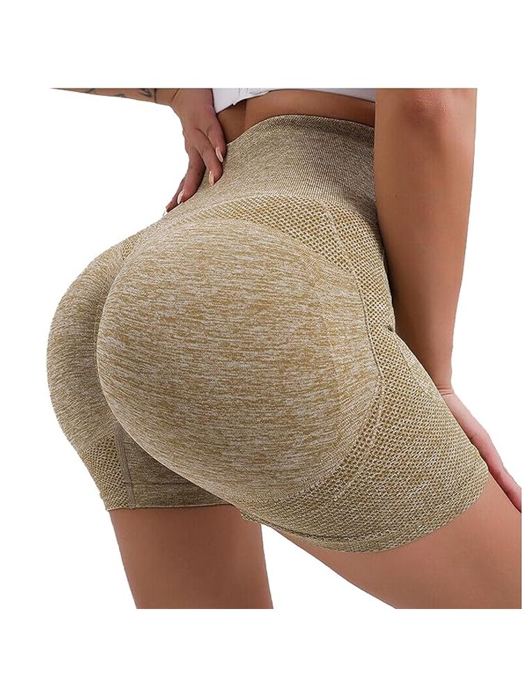 BRACHY Yoga Shorts Spandex Shapewear High Waisted Booty Scrunch Workout Shorts (M)-picture-7