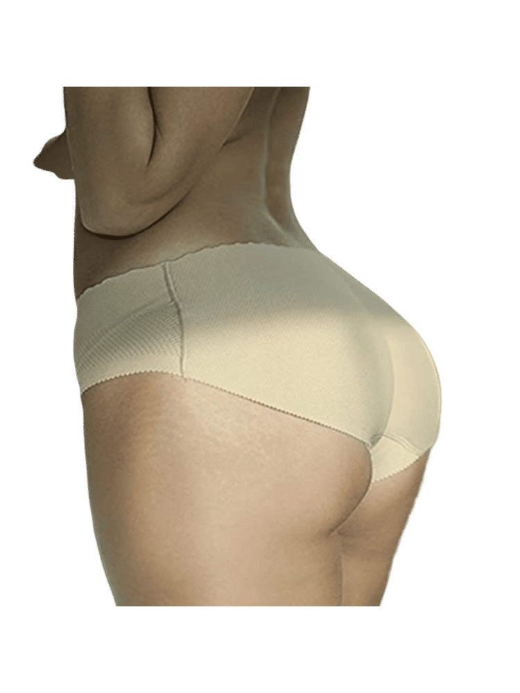 BRACHY Nylon and Spandex Padded Butt Lifter Panty (Beige) (S)-image-21