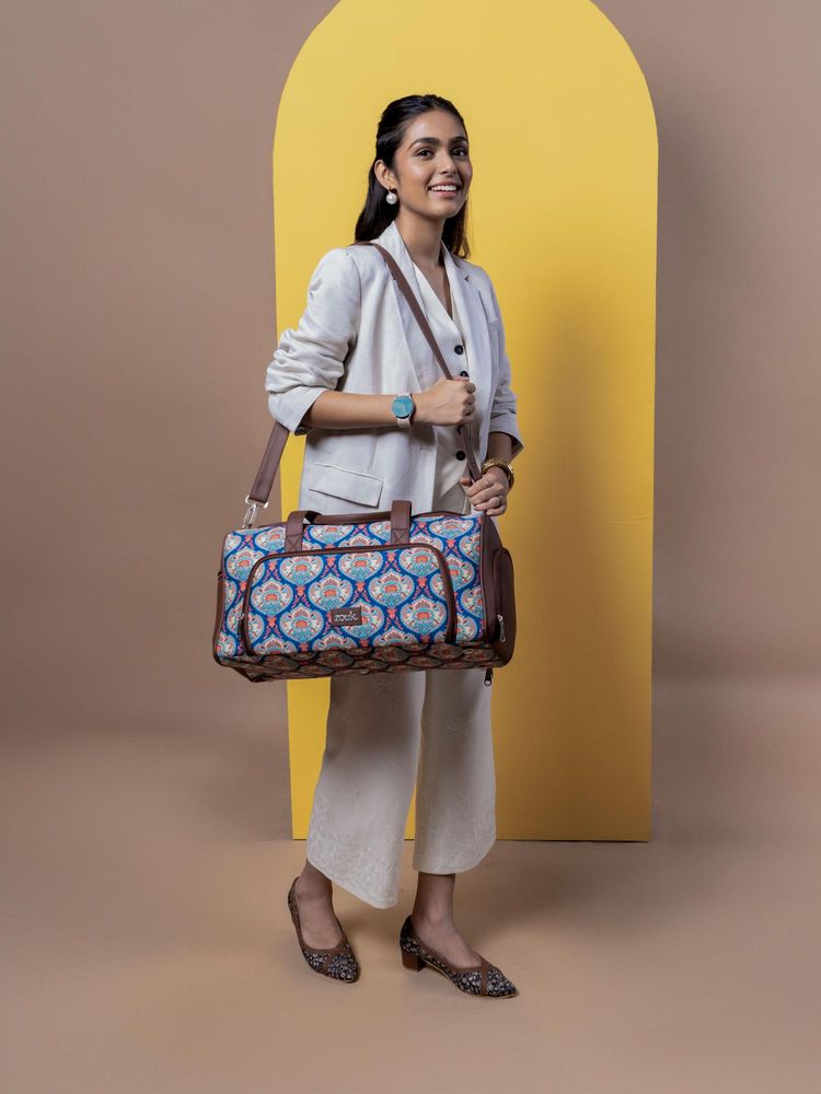 Zouk Blue Kutch Gamthi Weekender Duffel Bag (M)-picture-21