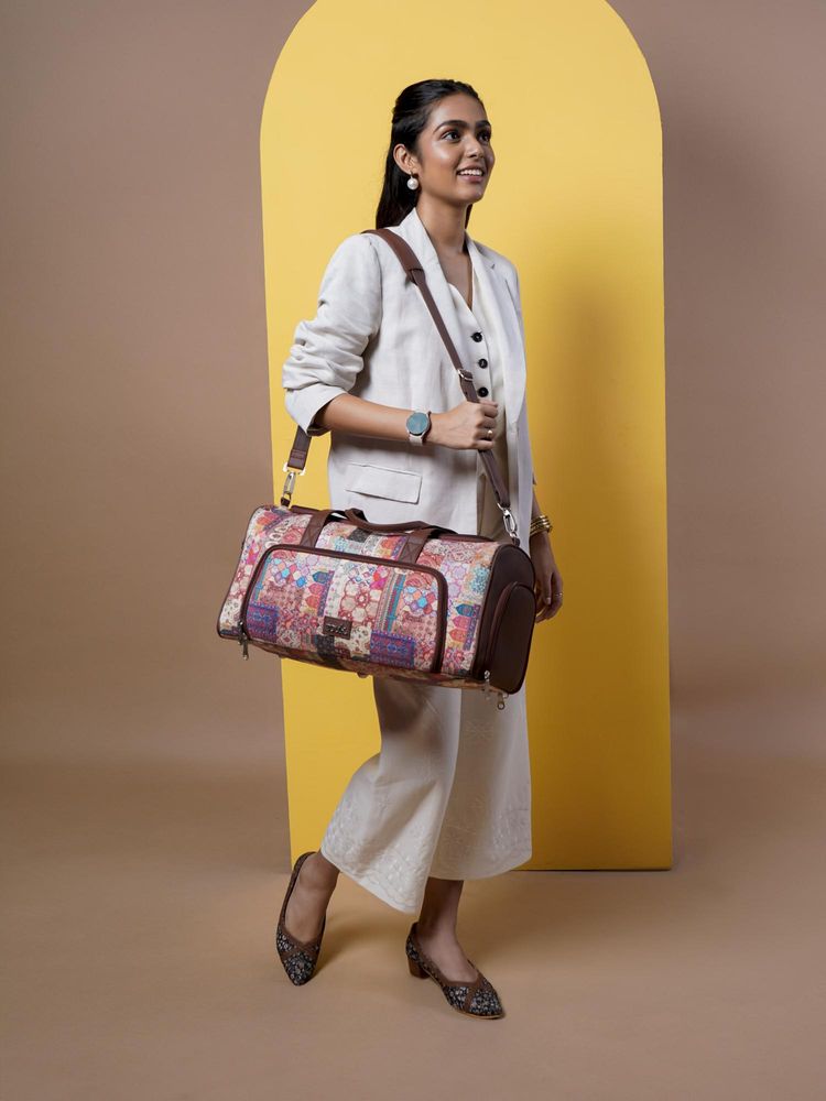 Zouk Multi-Color Kolkata Nouveau Weekender Duffel Bag (M)-picture-32