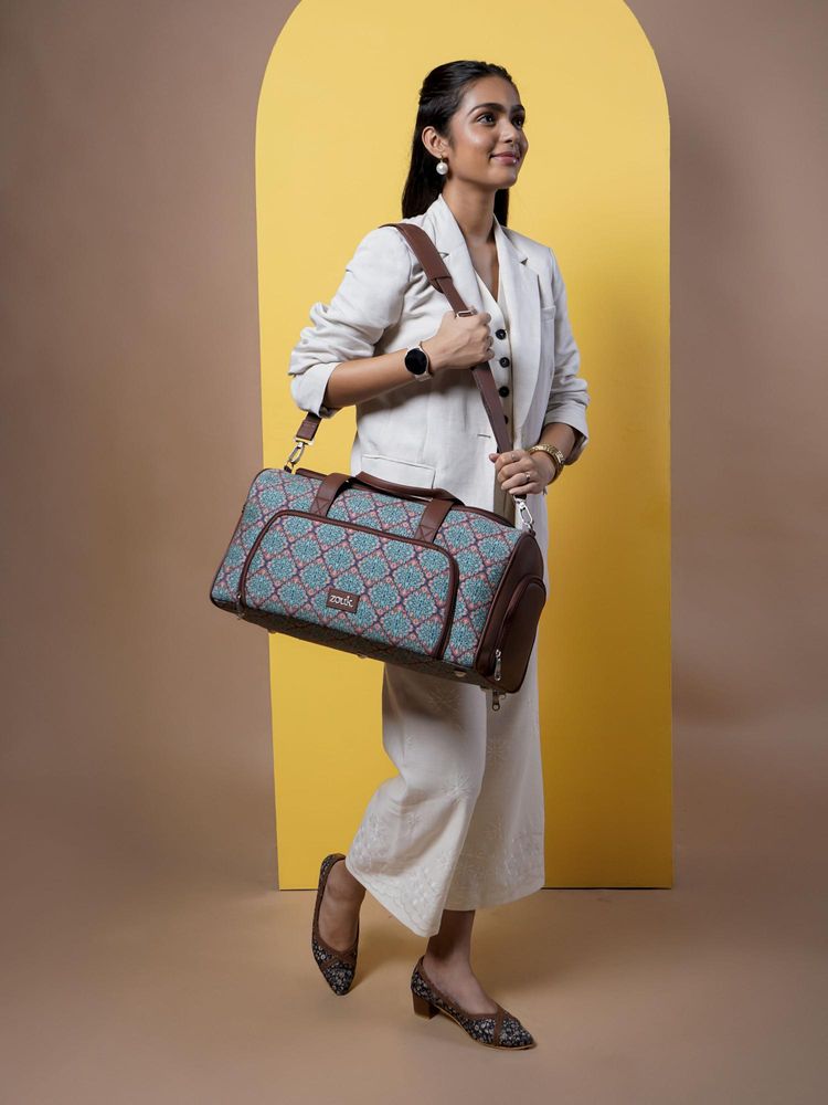 Zouk Kovil Blue Weekender Duffel Bag (M)-picture-20