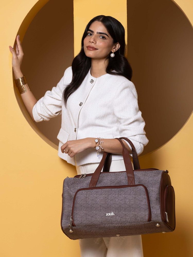 Zouk Grey Tidal Wave Weekender Duffel Bag (M)-picture-25