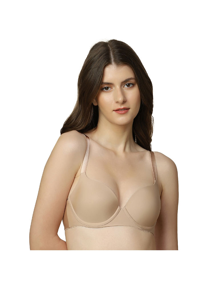 Triumph T-shirt Bra 60 Invisible Wired Padded Seamless Support Everyday Bra - Nude-picture-24