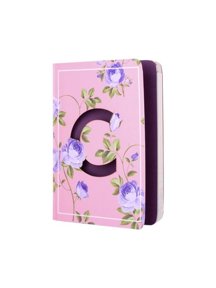 Doodle Initial C - Floral Monogram Notebook