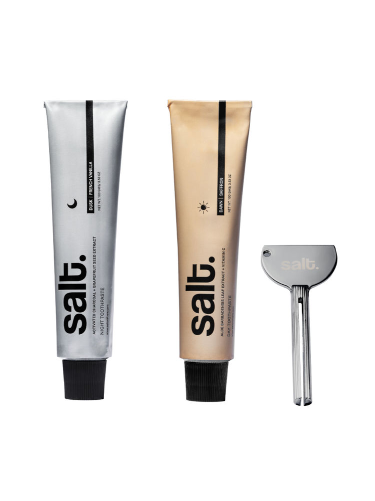 Salt. Oral Care Dawn Day & Dusk Night Toothpaste With A Squeezer Key-picture-14