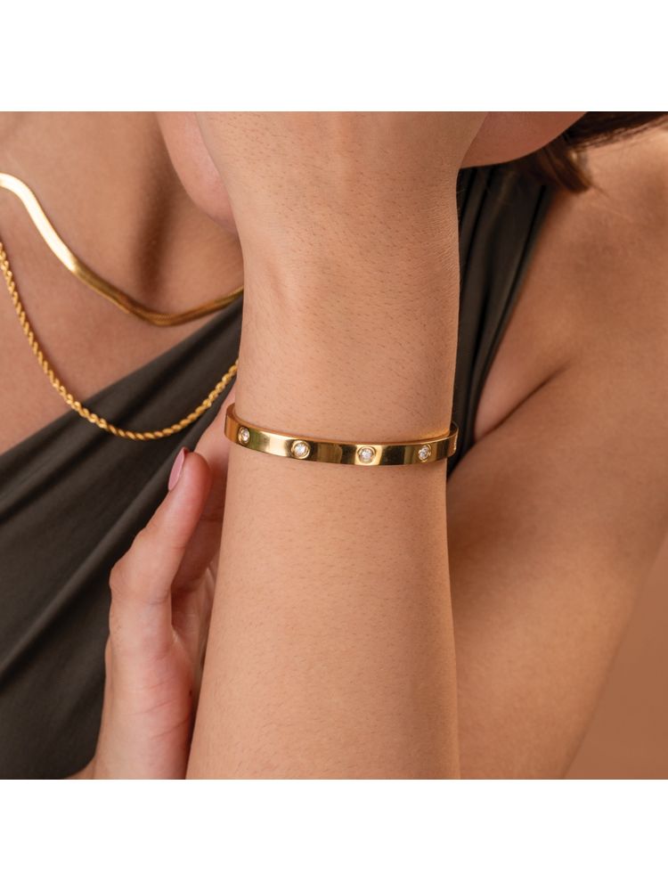 Palmonas Crystal Love Bangle Bracelet