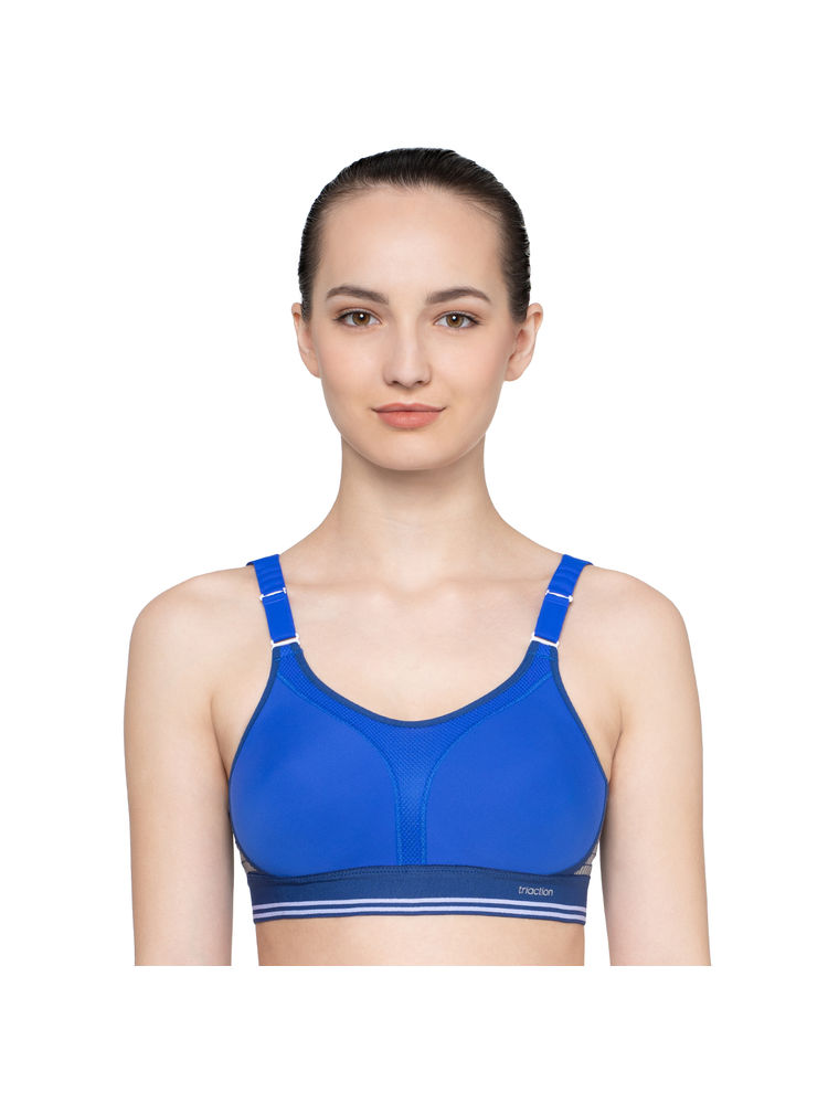 Triumph Triaction Extreme Lite Wireless Non Padded Bounce Control Sports Bra - Blue-picture-23
