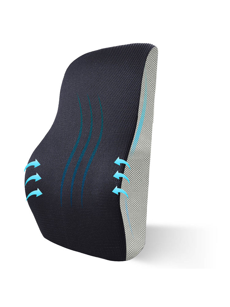 SLEEPSIA Memory Foam Lumbar Support - Orthopedic Backrest Cushion Black-picture-13