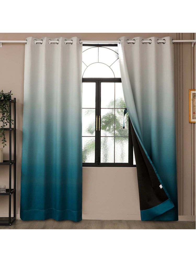 Story@Home 242 Cm (8 Ft) Shower Polyester Blackout Solid Curtains (Pack Of 2)-image-38