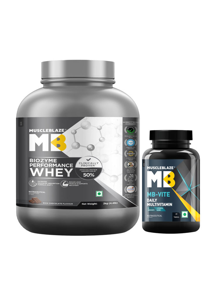 MuscleBlaze Biozyme Performance Whey Protein, Mb-Vite Multivitamin - Rich Chocolate-picture-14