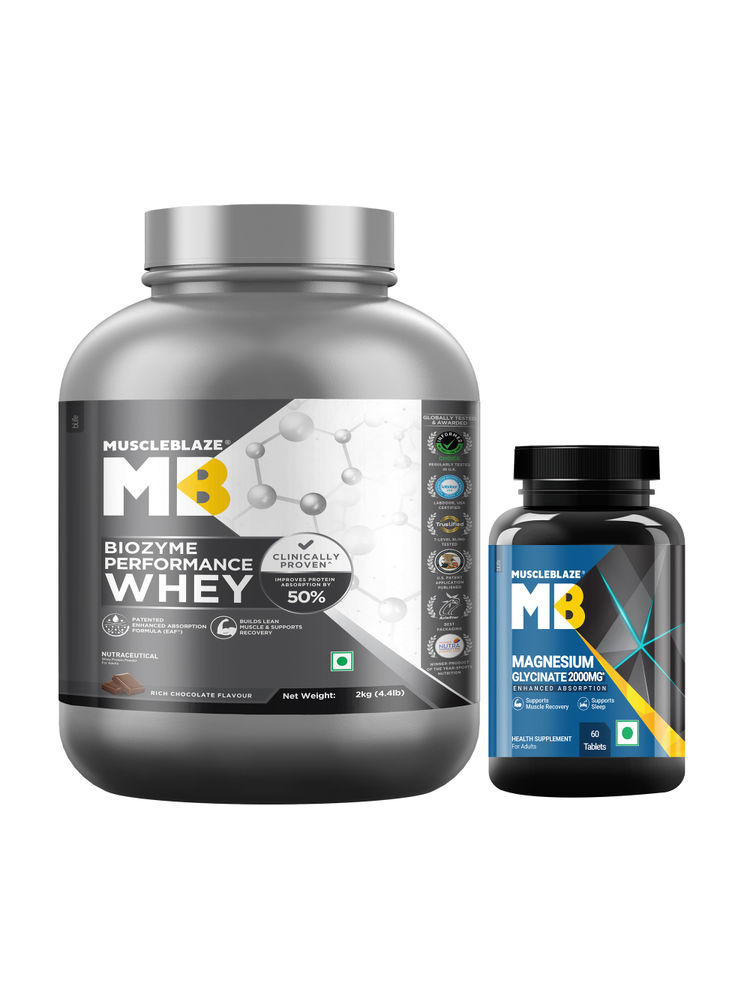 MuscleBlaze Biozyme Performance Whey Protein Powder, Magnesium Glycinate - Rich Chocolate-picture-27