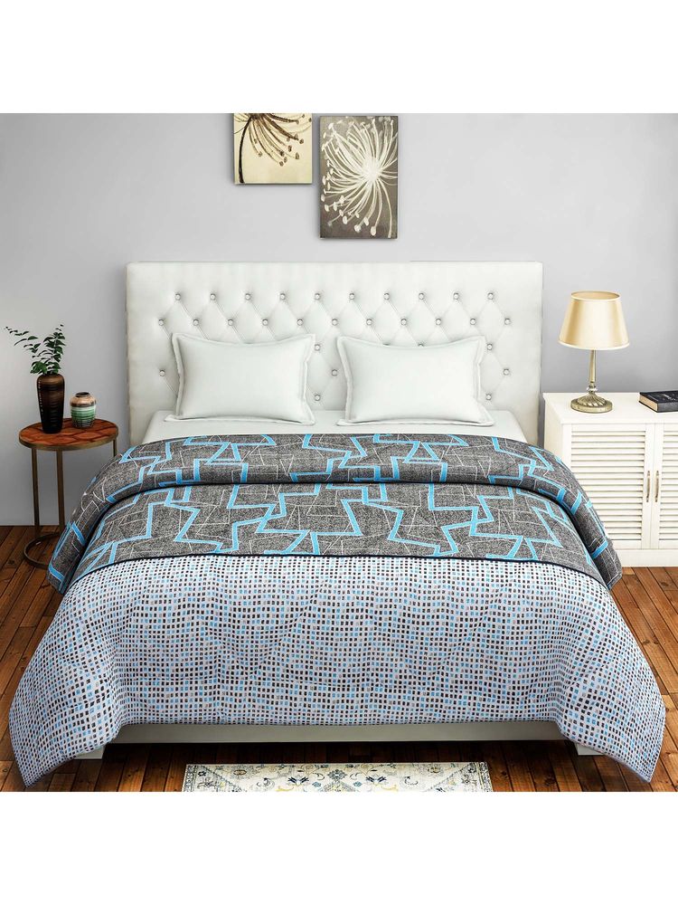 Swayam 100% Cotton Double Bed Ac Comforter-Grey-image-36