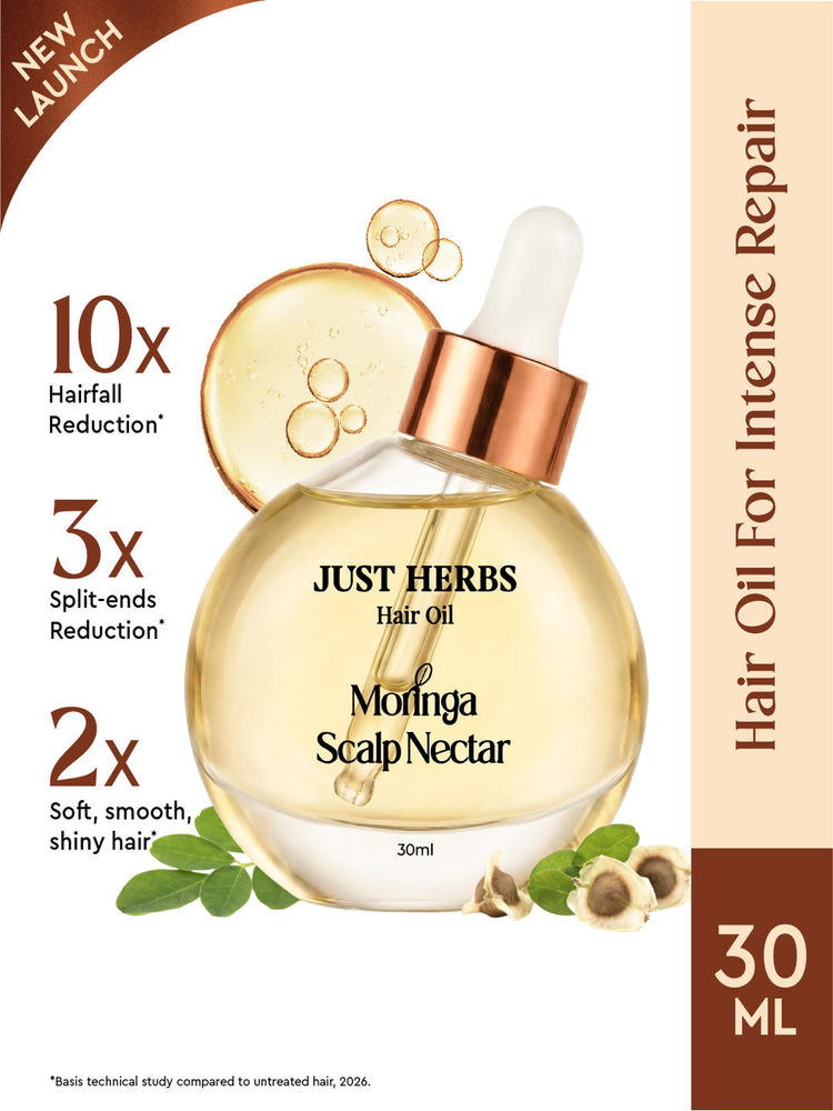 Just Herbs Moringa Scalp Nectar Hair Oil, Non-Sticky, Silicone & Paraben Free-picture-27