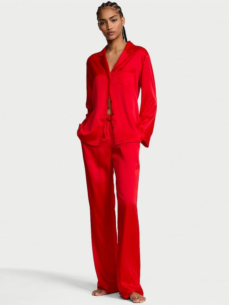 Victoria's Secret Signature Satin Shirt with Pyjama-image-34
