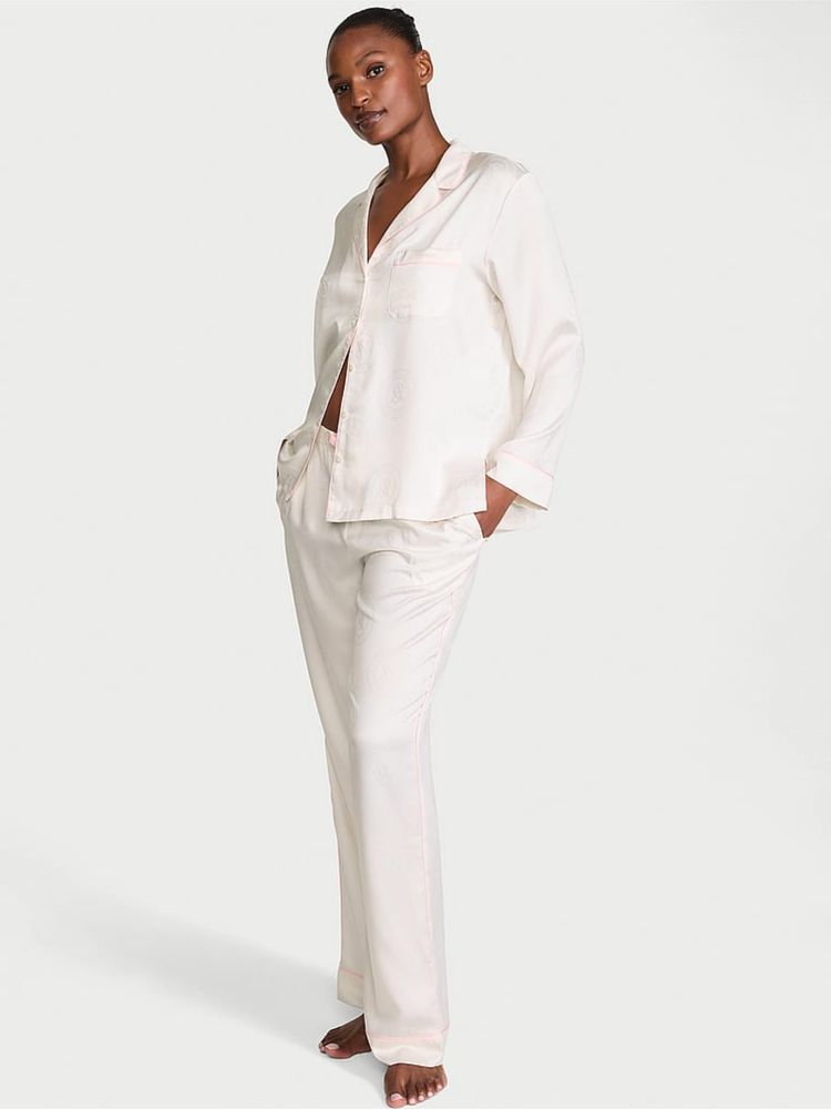 victoria's secret intimates Victoria's Secret Glazed Satin Long Shirt with Pyjama-picture-18