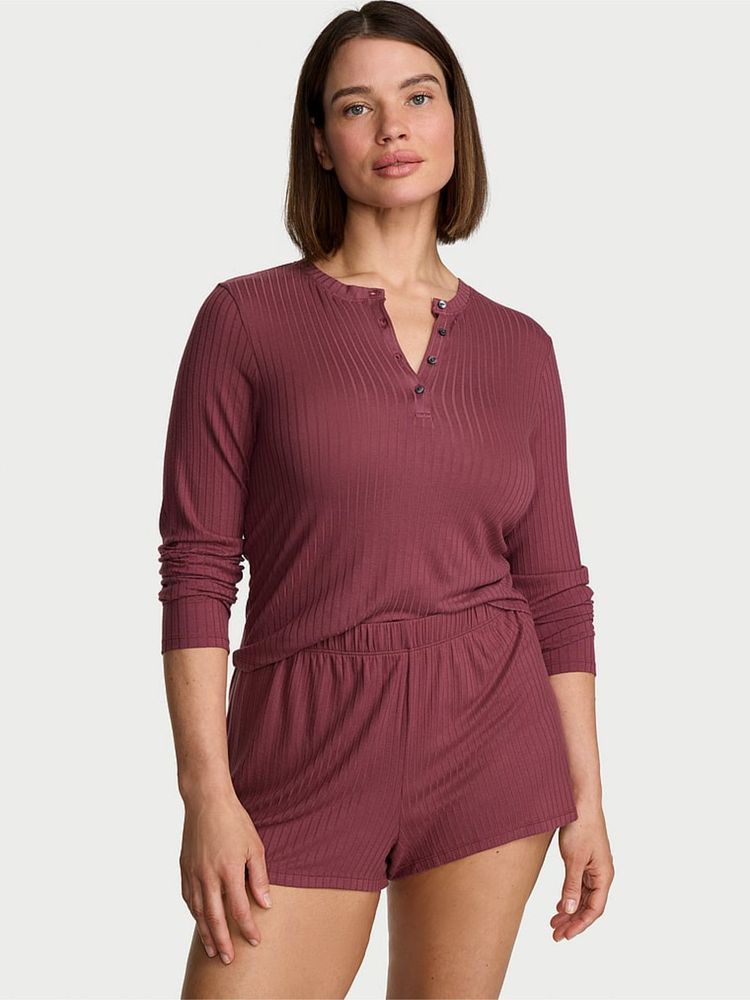 Victoria's Secret SoSoft Modal Wide-Rib T-shirt with Shorts-image-30