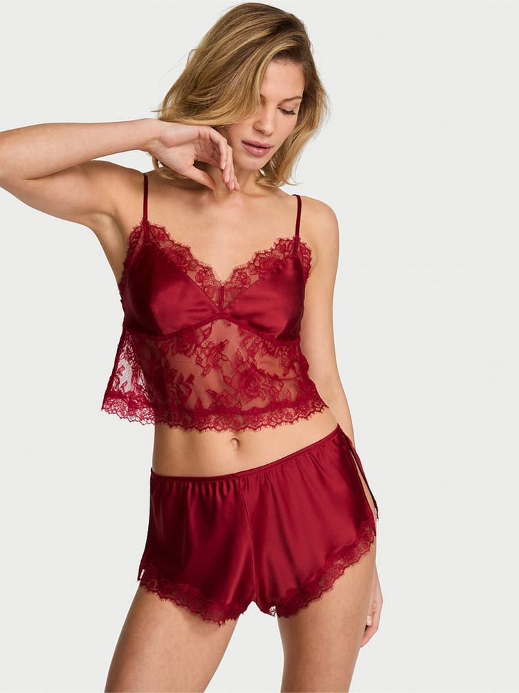 Victoria's Secret Very Sexy Satin Lace-Trim Camisole with Flutter Shorts-image-30
