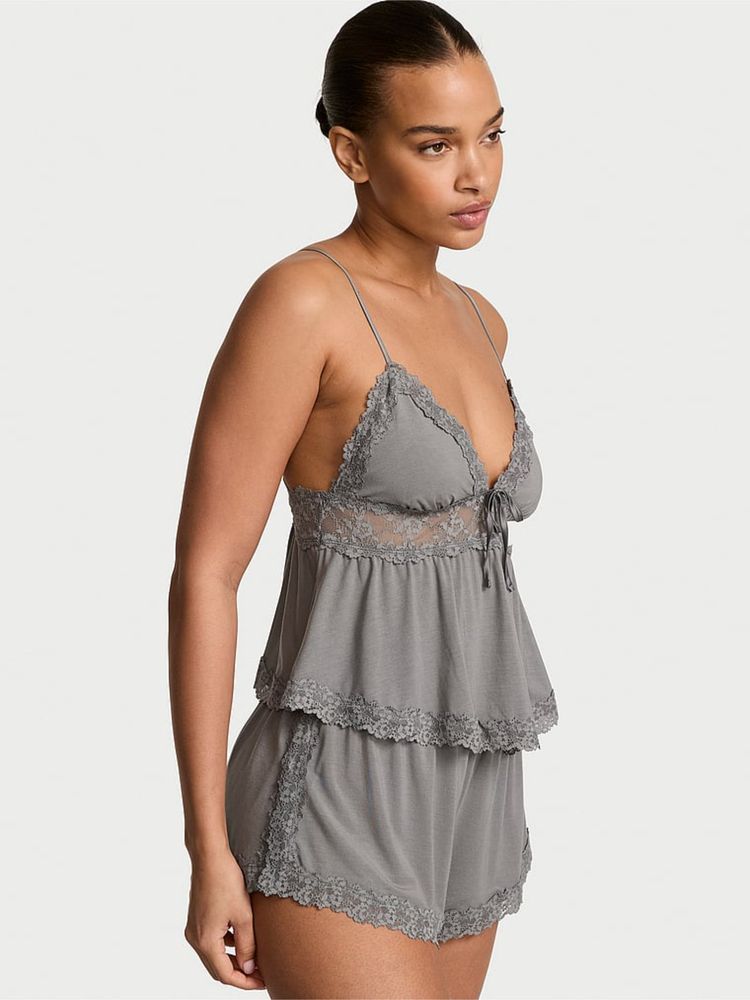 Victoria's Secret SoSoft Modal Lace-Trim Camisole with Shorts-image-29