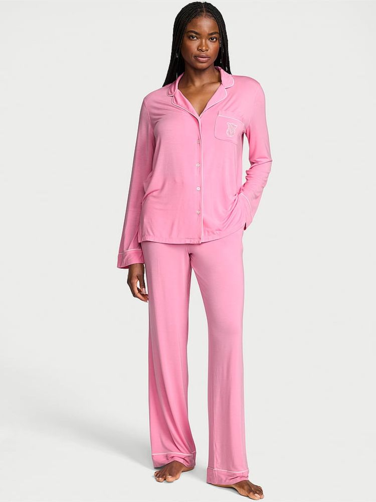 Victoria's Secret SoSoft Modal Shirt with Long Pyjama-image-29