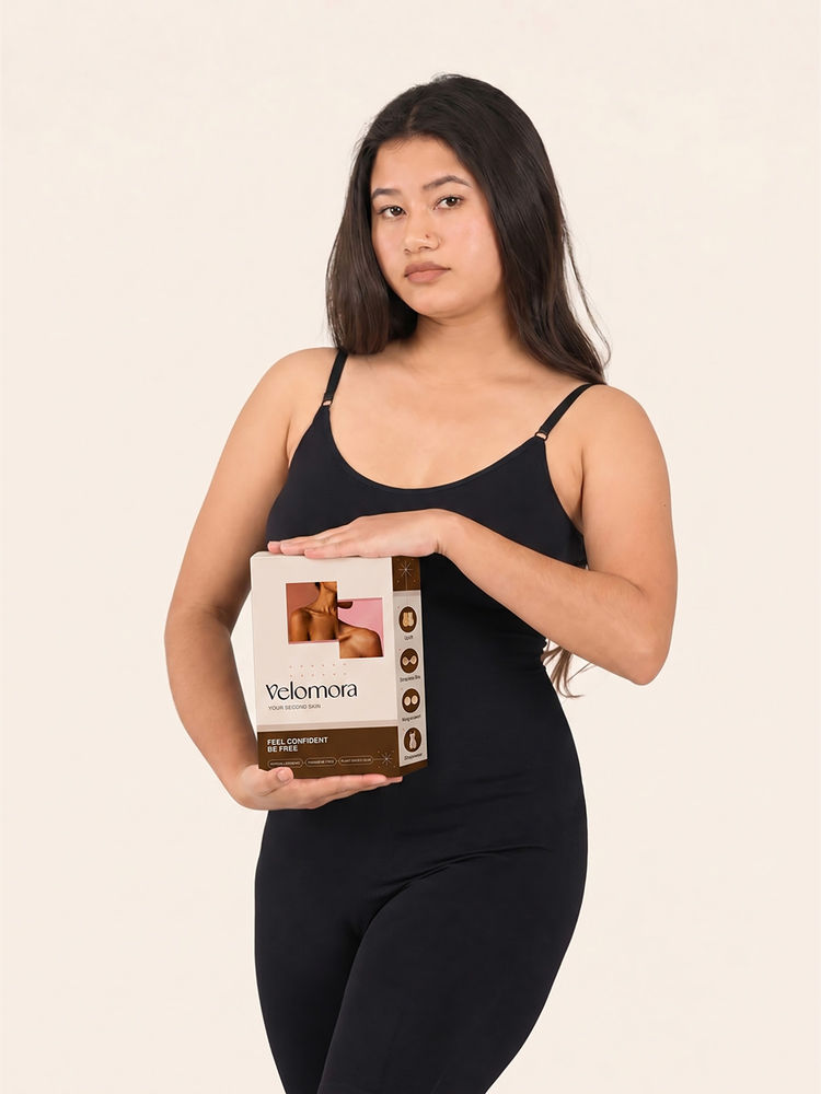 Velomora Black Butt Lift Bodysuit-image-9