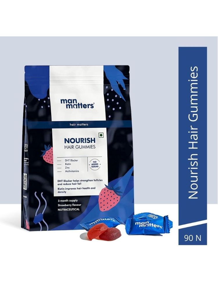 Man Matters Biotin Hair Gummies For Men - No Added Sugar