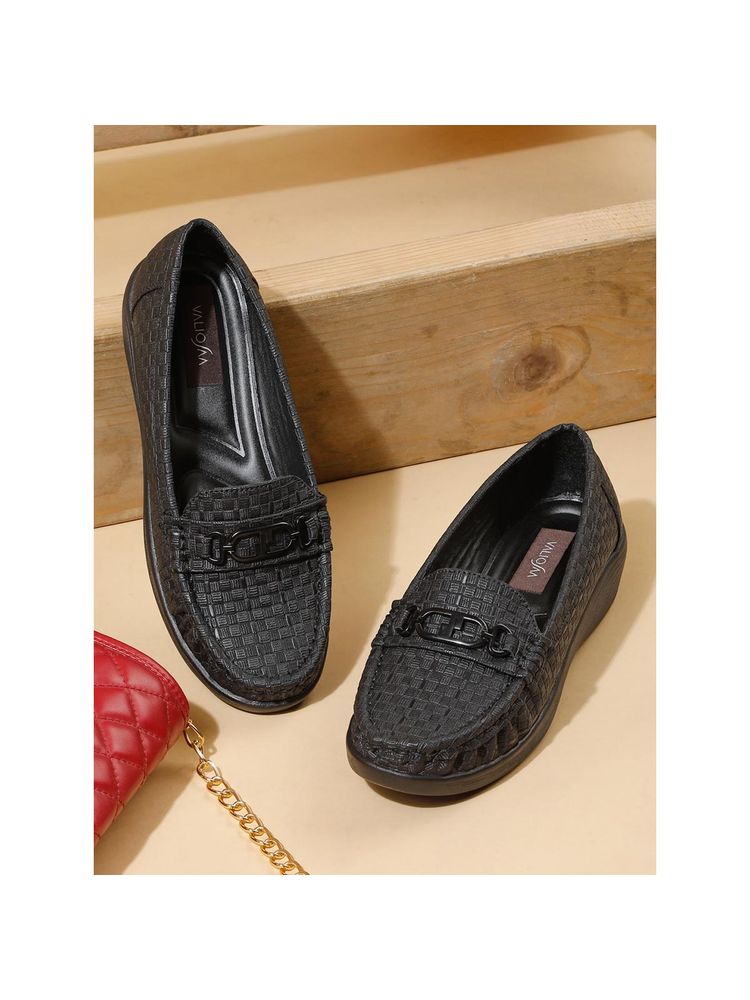 VALIOSAA Black Casual Slip On Loafers-picture-27