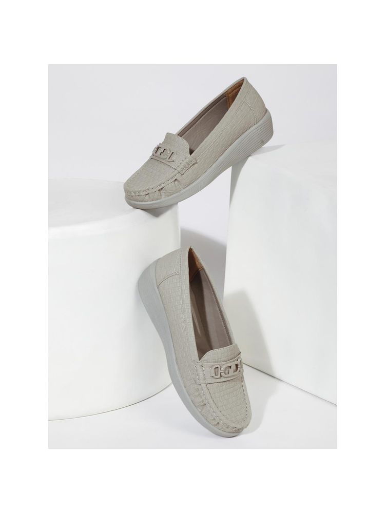 VALIOSAA Grey Casual Slip On Loafers-picture-10