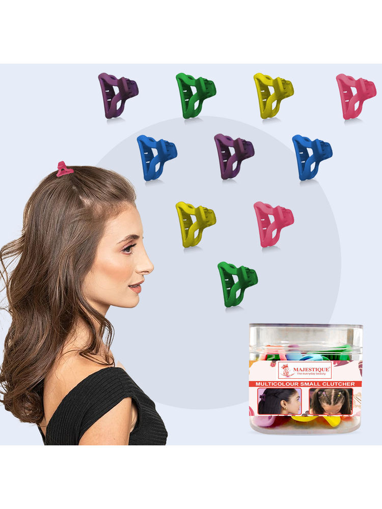 Majestique Stylish Premium Matte Acrylic Hair Clutcher Claw Clips, Hair Accessories - 10 Pcs-image-5