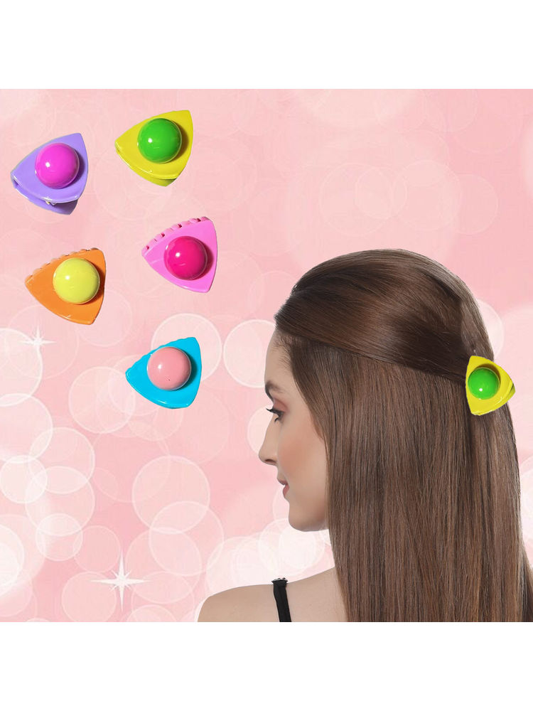 Majestique Stylish Premium Matte Acrylic Small Hair Clutcher Claw Clips, Hair Accessories - 5 Pcs-image-6