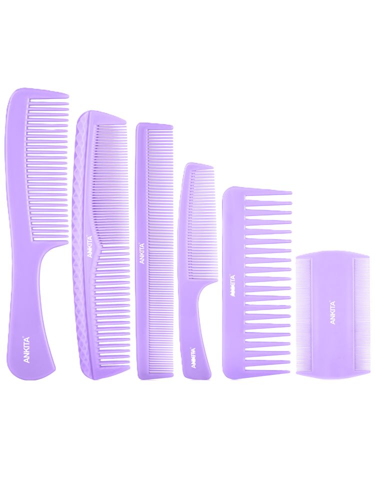 Ankita Hair Comb Set of 6|Hair Styling Comb - 6in1 Set-image-47