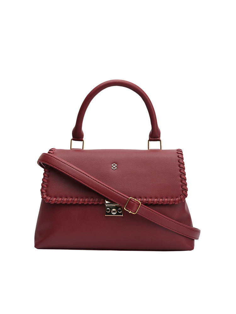 Horra Women Wine Satchel Bag with Detachable Strap-picture-22