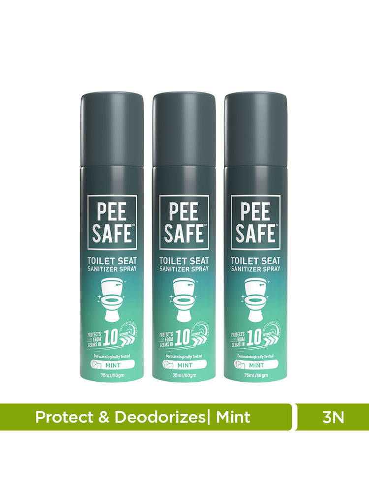 Pee Safe Toilet Seat Sanitizer Spray - Pack Of 3