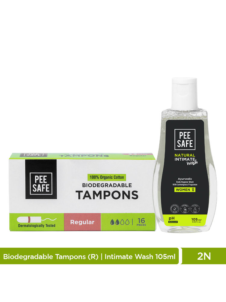 Pee Safe Intimate Wash Women & Organic Cotton Tampon Regular-image-43