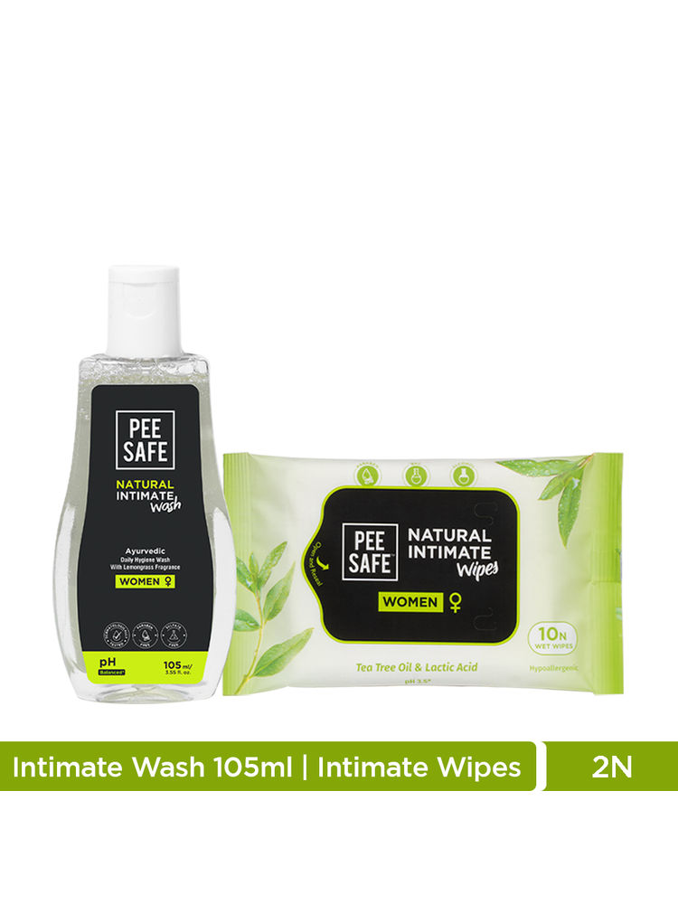 Pee Safe Natural Intimate Wash + Intimate Wipes