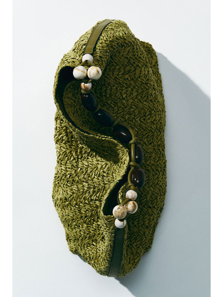 H&M Women Green Straw Shoulder Bag-picture-40