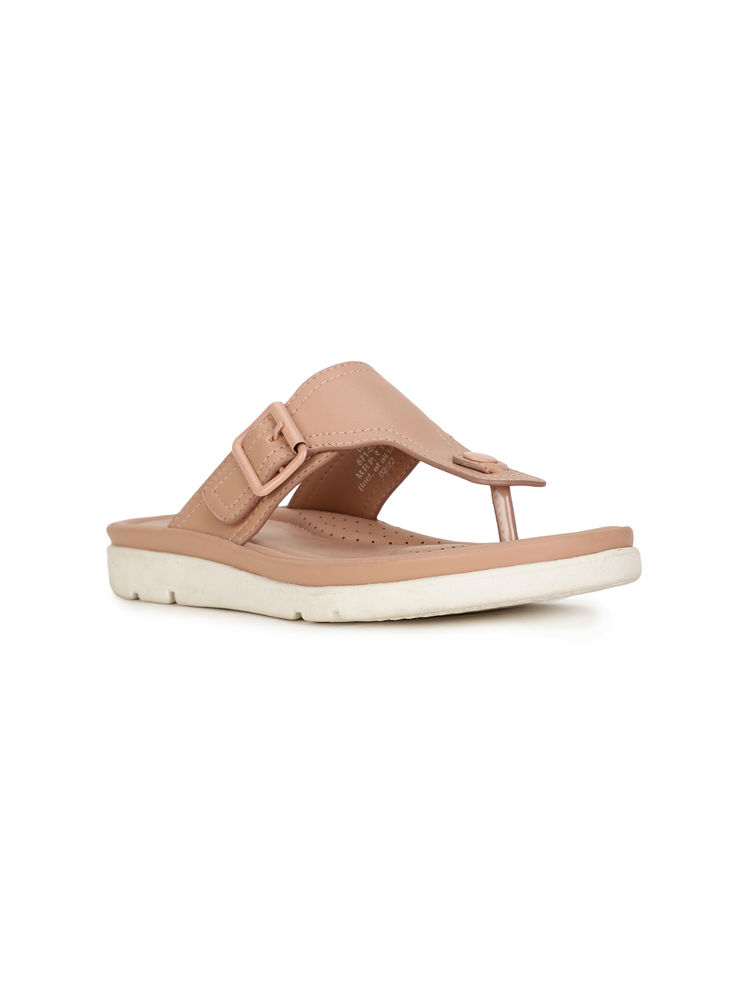Bata Solid Pink Flats-picture-16