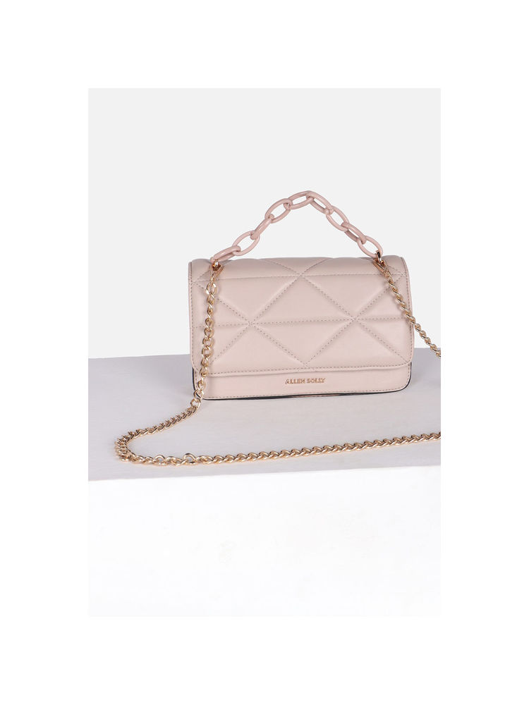 Allen Solly Women Casual Textured Beige Handbag with Detachable Strap-image-32