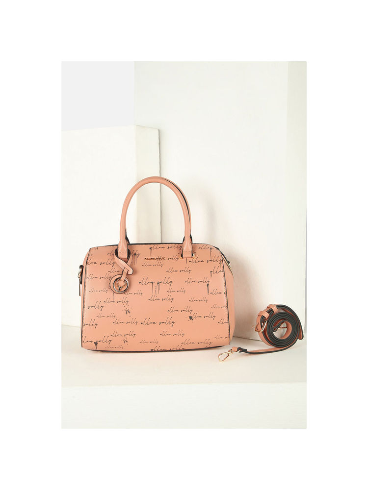 Allen Solly Women Casual Printed Peach Handbag with Detachable Strap-picture-17