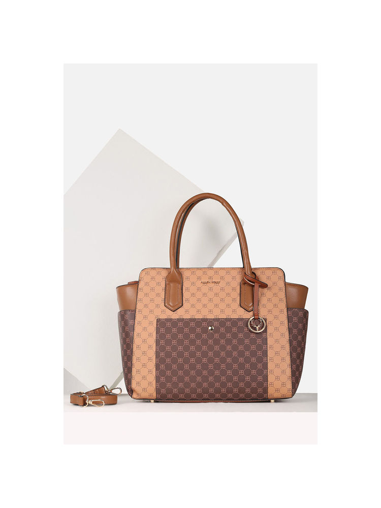Allen Solly Women Formal Colorblock Multi-Color Handbag with Detachable Strap-image-35