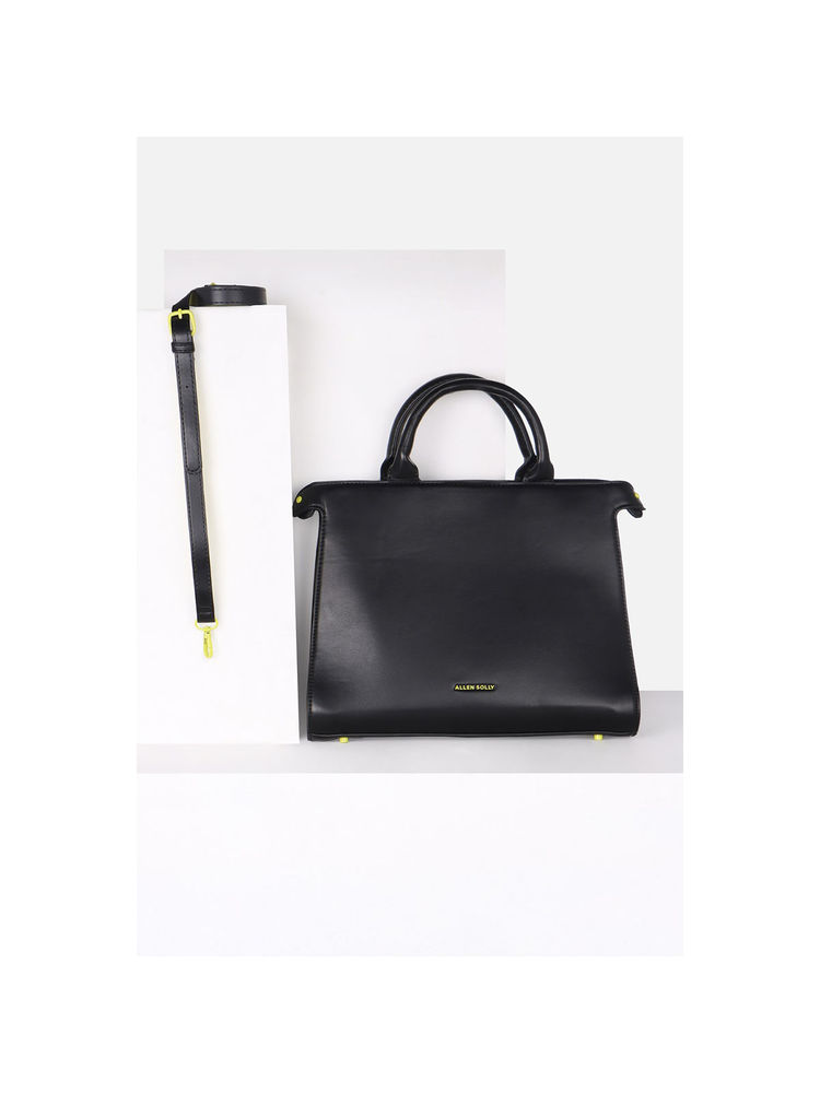 Allen Solly Women Casual Solid Black Handbag with Detachable Strap-picture-18