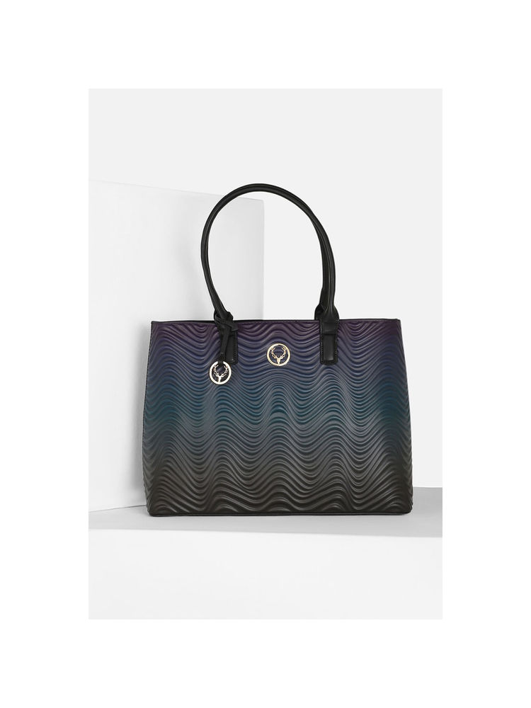 Allen Solly Women Formal Textured Black Handbag-image-39