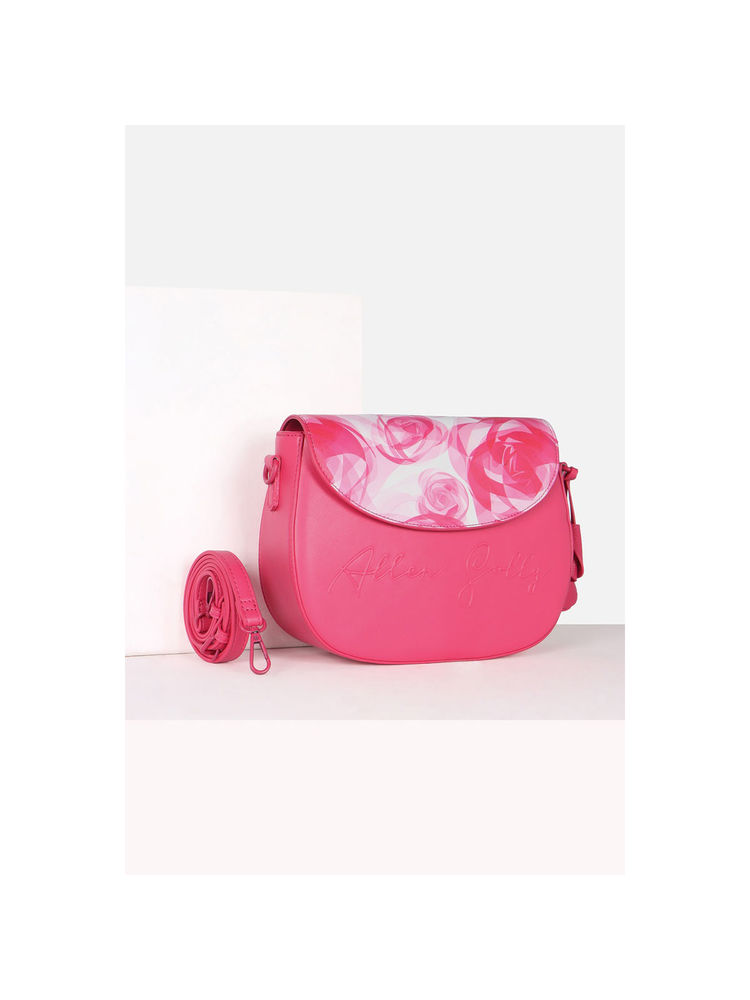 Allen Solly Women Casual Printed Pink Sling Bag with Detachable Strap-picture-24
