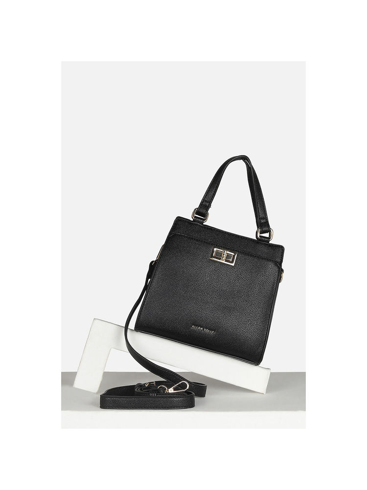 Allen Solly Women Casual Textured Black Handbag with Detachable Strap-picture-21