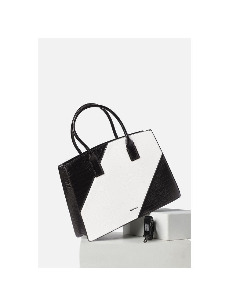 Allen Solly Women Formal Colorblock Multi-Color Handbag with Detachable Strap-picture-15
