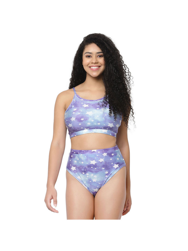 Cukoo Padded Star Printed Blue Bikini (Set of 2)-picture-13
