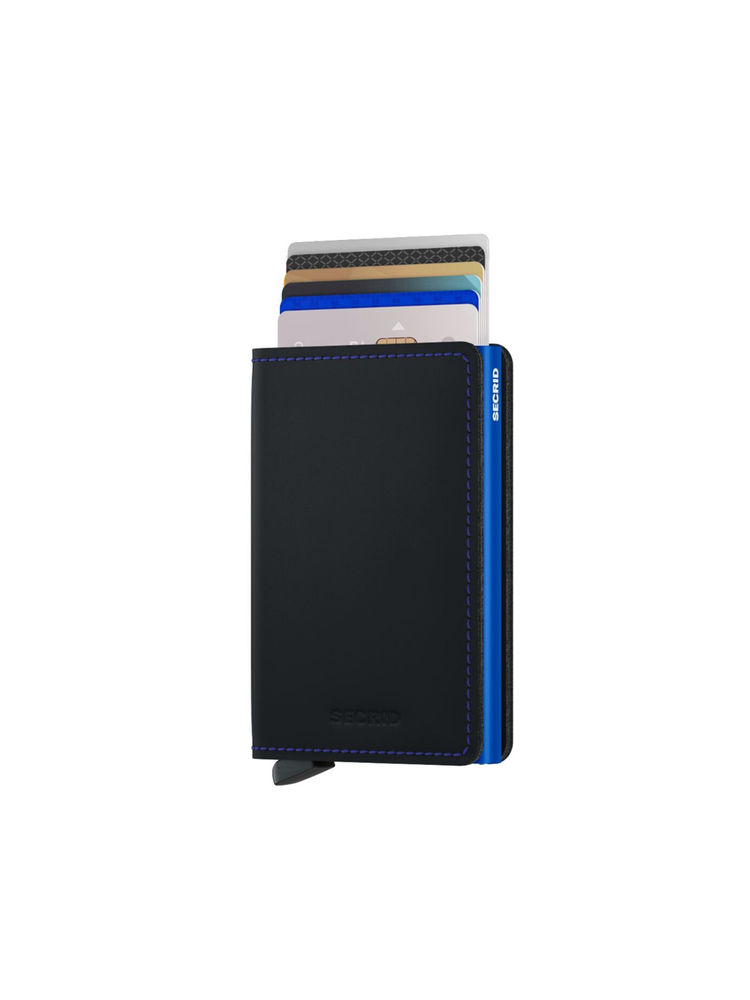 Secrid Slim Wallet Matte Black & Blue-picture-19