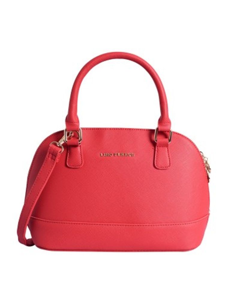Lino Perros Red Faux Leather Handbag