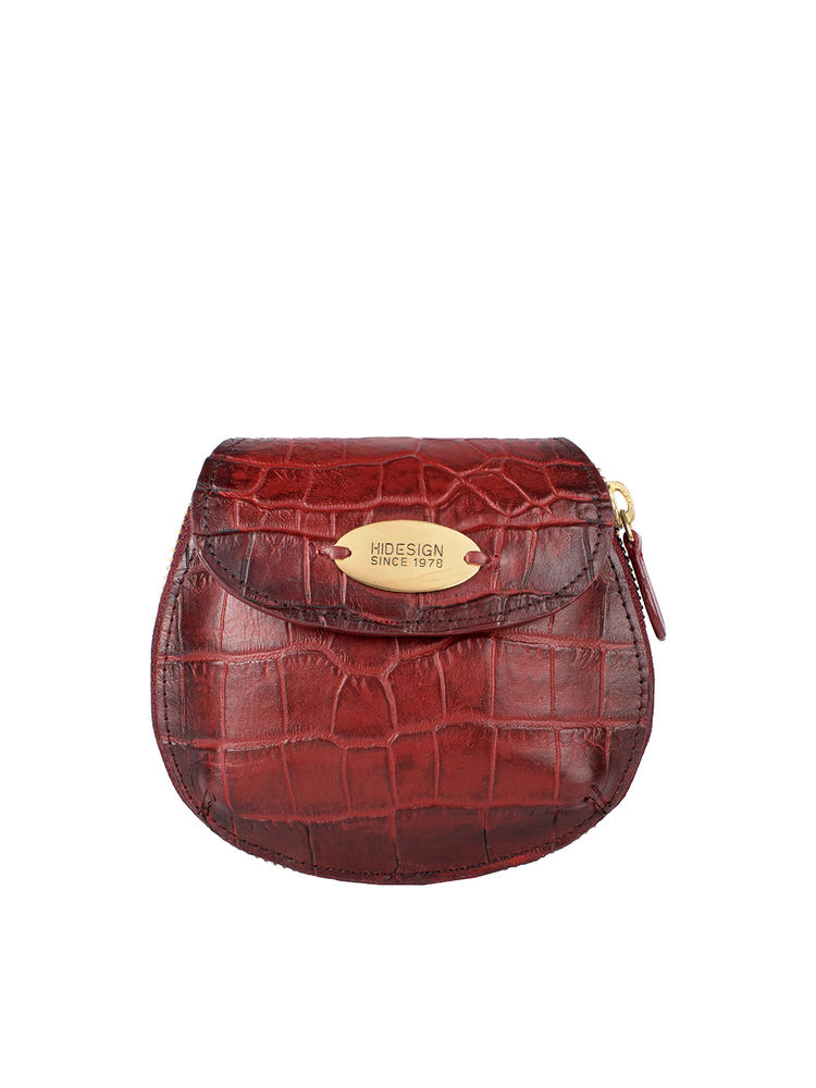 Hidesign Croco W2 (Rf) Red Clutch-image-3