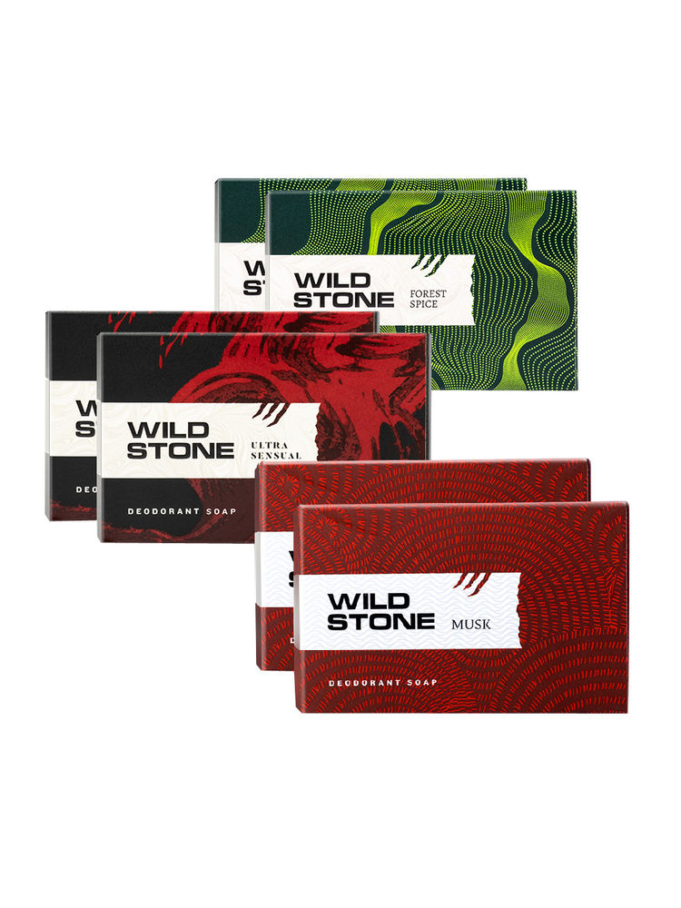 Wild Stone Ultra Sensual forest Spice & Musk Soap for Men - Pack of 6-picture-33